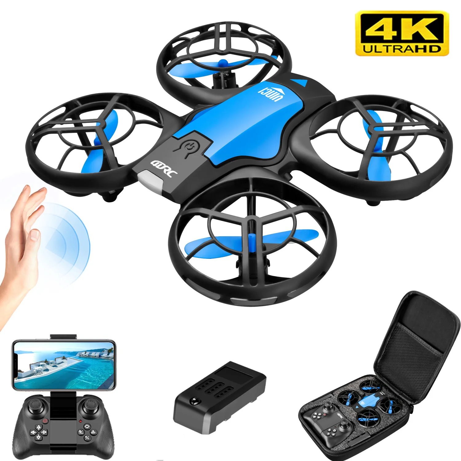 โดรน V8 รุ่นใหม่ขนาดเล็ก 4K ระ - Rc Helicopter Electric บทวิจารณ์และราคา